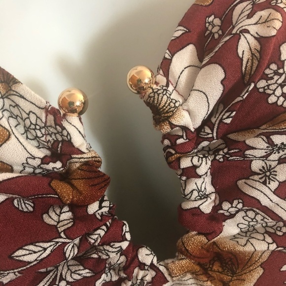 Maurices Womens Red Floral Hardware MIDI Dress XL Vacay Resort Cruise - Picture 7 of 8